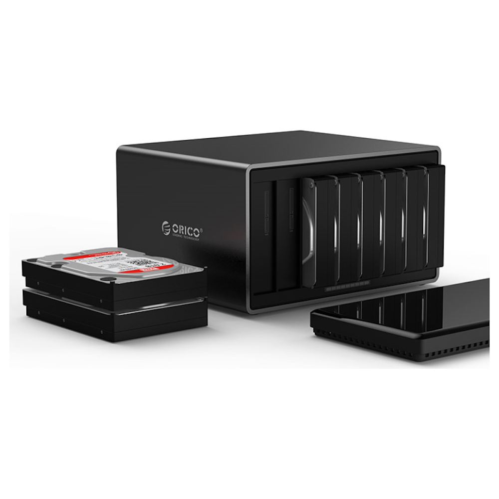 A large main feature product image of ORICO 8 Bay 3.5 inch USB3.0 Hard Drive Enclosure