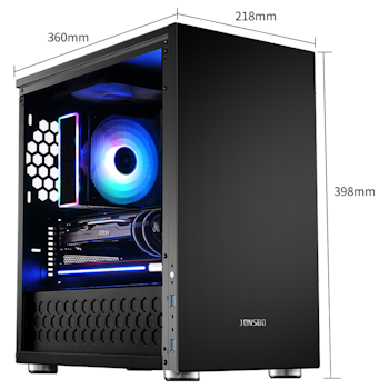 Product image of Jonsbo C3 Plus Black mATX Case w/Tempered Glass Side Panel - Click for product page of Jonsbo C3 Plus Black mATX Case w/Tempered Glass Side Panel