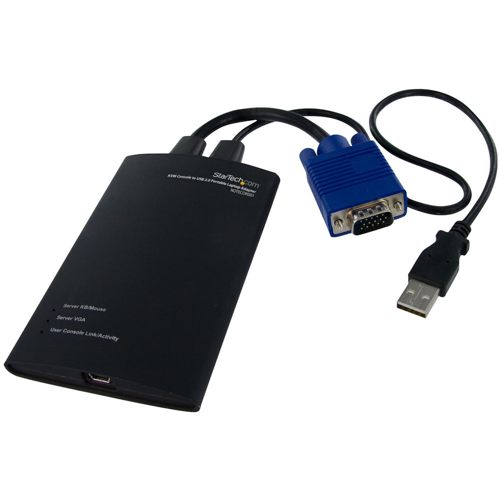 A large main feature product image of Startech KVM Console to USB 2.0 Portable Laptop Crash Cart Adapter