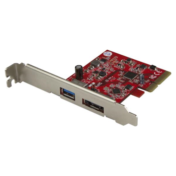 Product image of Startech 2 Port USB 3.1 (10Gbps) + eSATA PCIe Card, 1x USB-A 1x eSATA - Click for product page of Startech 2 Port USB 3.1 (10Gbps) + eSATA PCIe Card, 1x USB-A 1x eSATA
