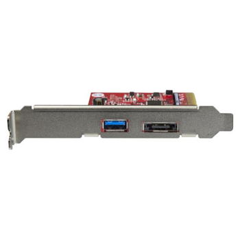 Product image of Startech 2 Port USB 3.1 (10Gbps) + eSATA PCIe Card, 1x USB-A 1x eSATA - Click for product page of Startech 2 Port USB 3.1 (10Gbps) + eSATA PCIe Card, 1x USB-A 1x eSATA