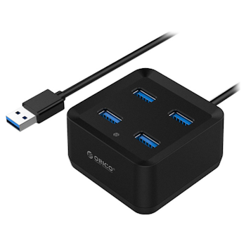 Product image of ORICO 4 Port USB3.0 Ultra-Mini HUB Black - Click for product page of ORICO 4 Port USB3.0 Ultra-Mini HUB Black