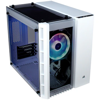 Product image of Corsair Crystal 280X RGB White mATX Case w/Tempered Glass Side Panel - Click for product page of Corsair Crystal 280X RGB White mATX Case w/Tempered Glass Side Panel