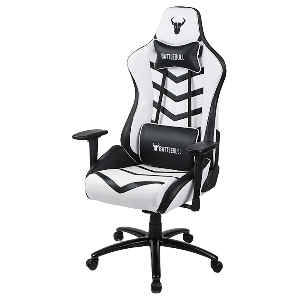 A large main feature product image of BattleBull Diversion Gaming Chair - White/Black