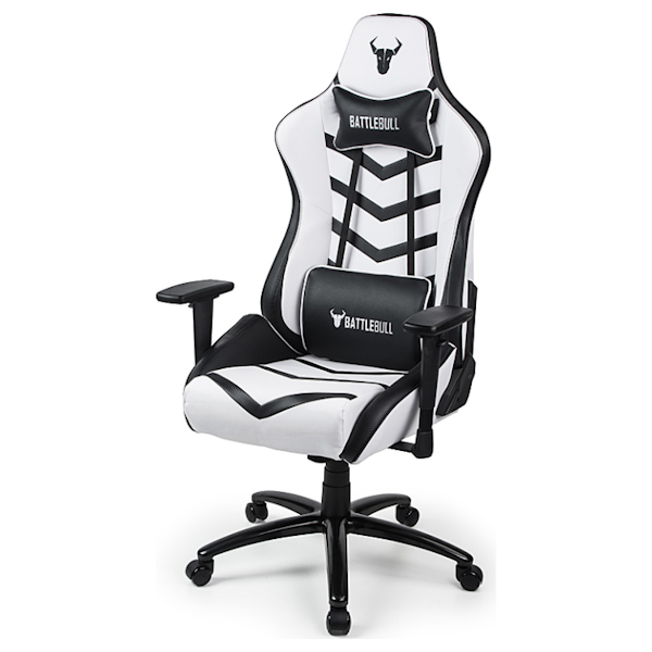 BattleBull Diversion Gaming Chair - White/Black | PLE Computers