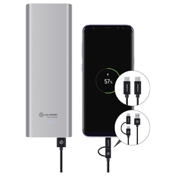Product image of ALOGIC Prime Series USB Type-C 20100mAh Portable Power Bank with Dual Output - Space Grey - Click for product page of ALOGIC Prime Series USB Type-C 20100mAh Portable Power Bank with Dual Output - Space Grey