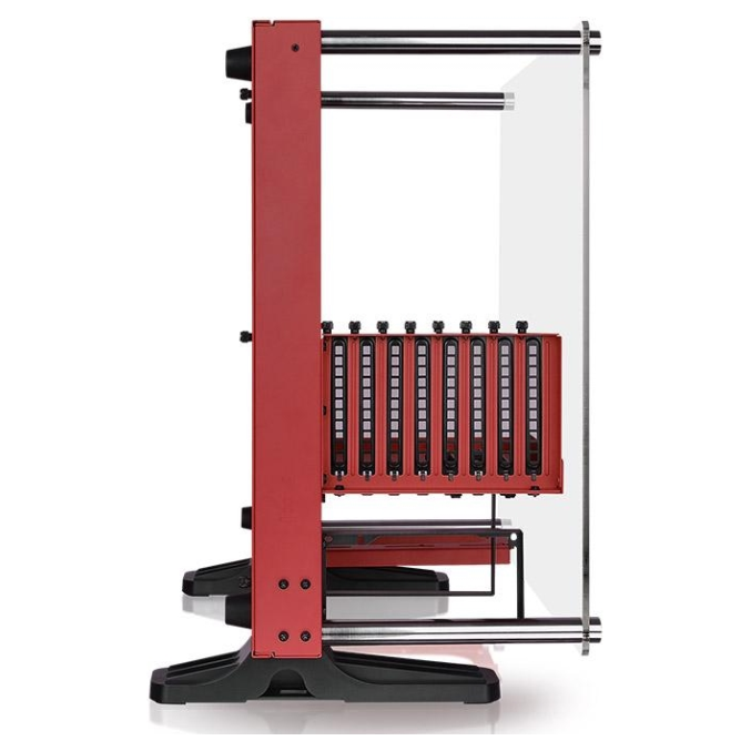 A large main feature product image of Thermaltake Core P3 Open Frame Mid Tower Case - Red Edition 