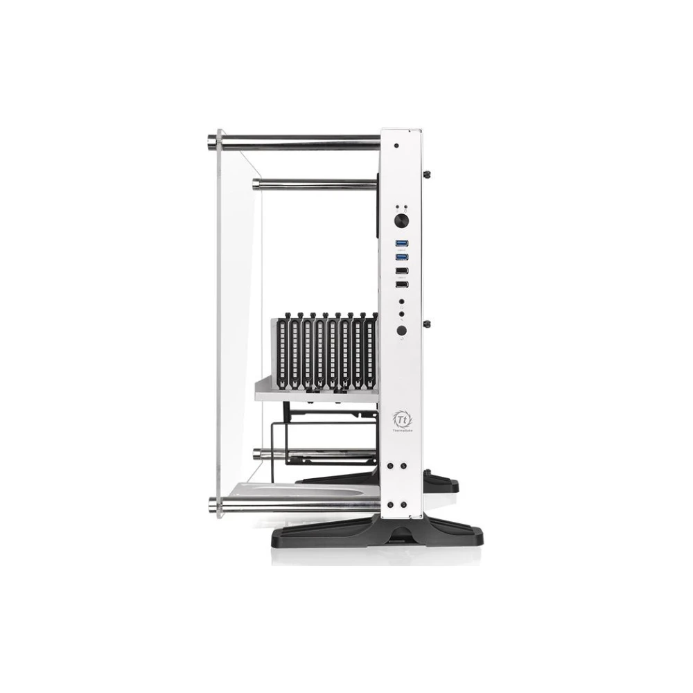 A large main feature product image of Thermaltake Core P3 Open Frame Mid Tower Case - White Edition