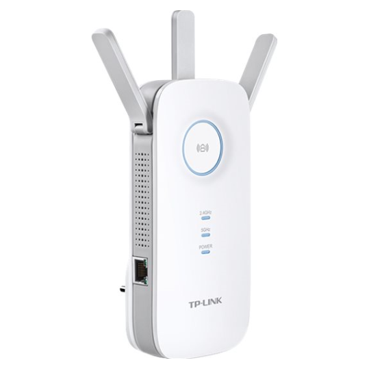 A large main feature product image of TP-Link RE450 - AC1750 Wi-Fi 5 Range Extender