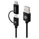 A small tile product image of ALOGIC USB 2.0 Type-A to USB Type-C/Micro B Combo Cable 1m