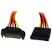 A product image of Startech 12in SATA Power Extension Cable Cord - 15Pin SATA Power M/F