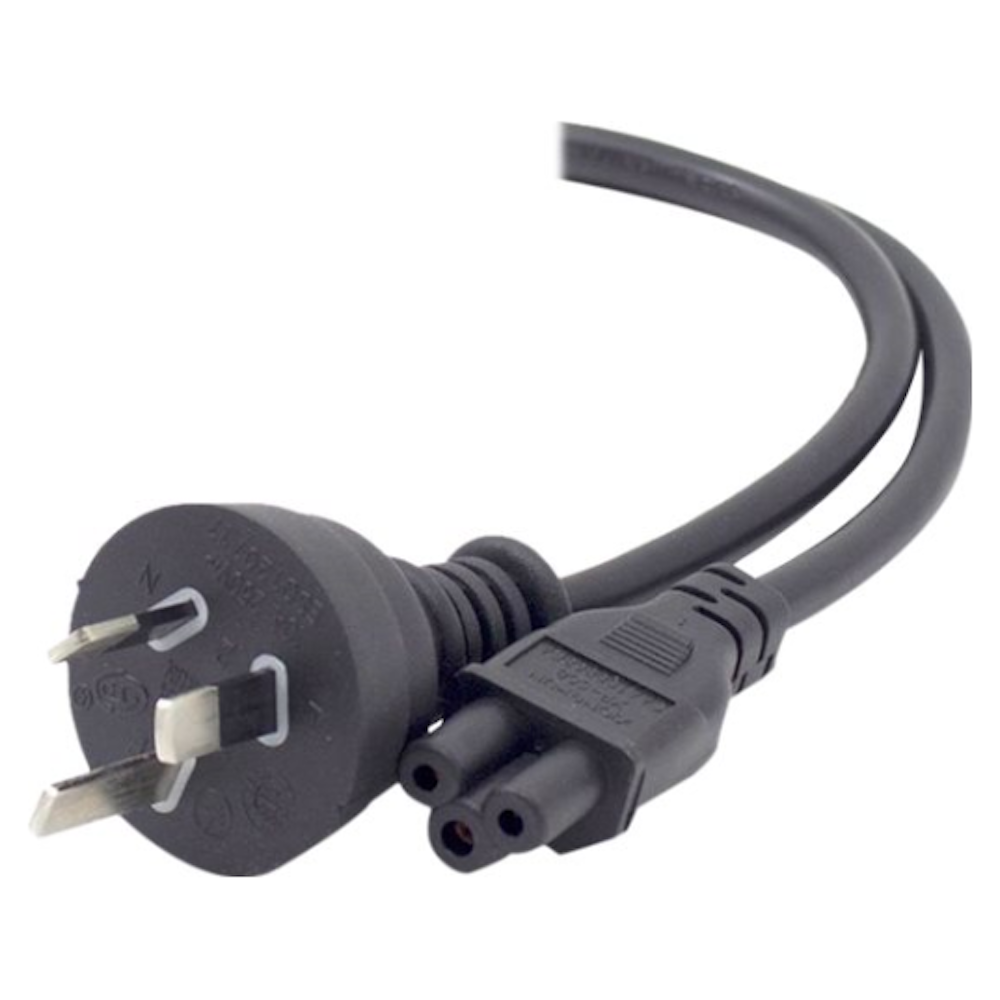A large main feature product image of ALOGIC 3m Aus 3 Pin Mains Plug to IEC C5  Male to Female