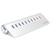 A product image of ORICO Aluminium 7 Port USB3.0 Hub with 3 Charging Port - Silver