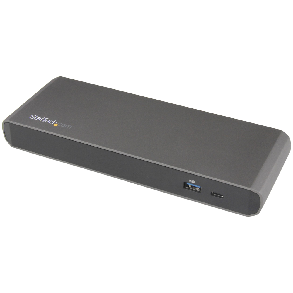 A large main feature product image of Startech Dual 4K Thunderbolt 3 Dock, Mac/Windows - 85W Power Delivery
