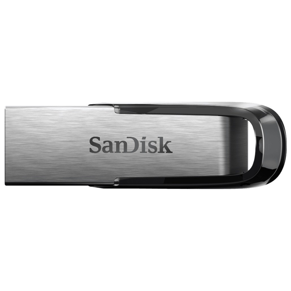 A large main feature product image of SanDisk Ultra Flair 64GB USB 3.0 Type-A Flash Drive