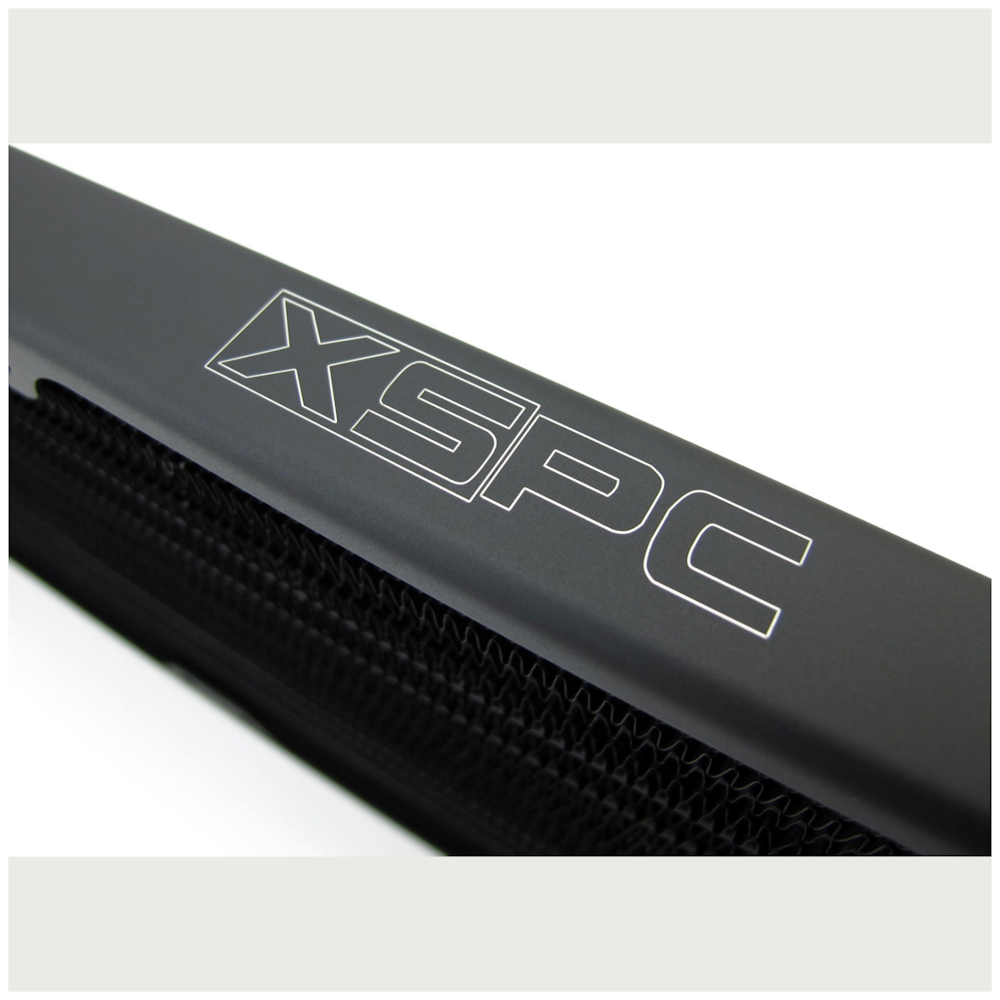A large main feature product image of XSPC TX120 Single Fan 120mm Ultrathin Radiator
