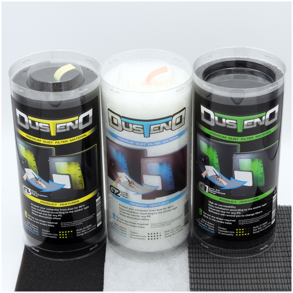 DustEND G1 - Premium dust filter material for PC case/fan 950x155x1mm  (Black) 