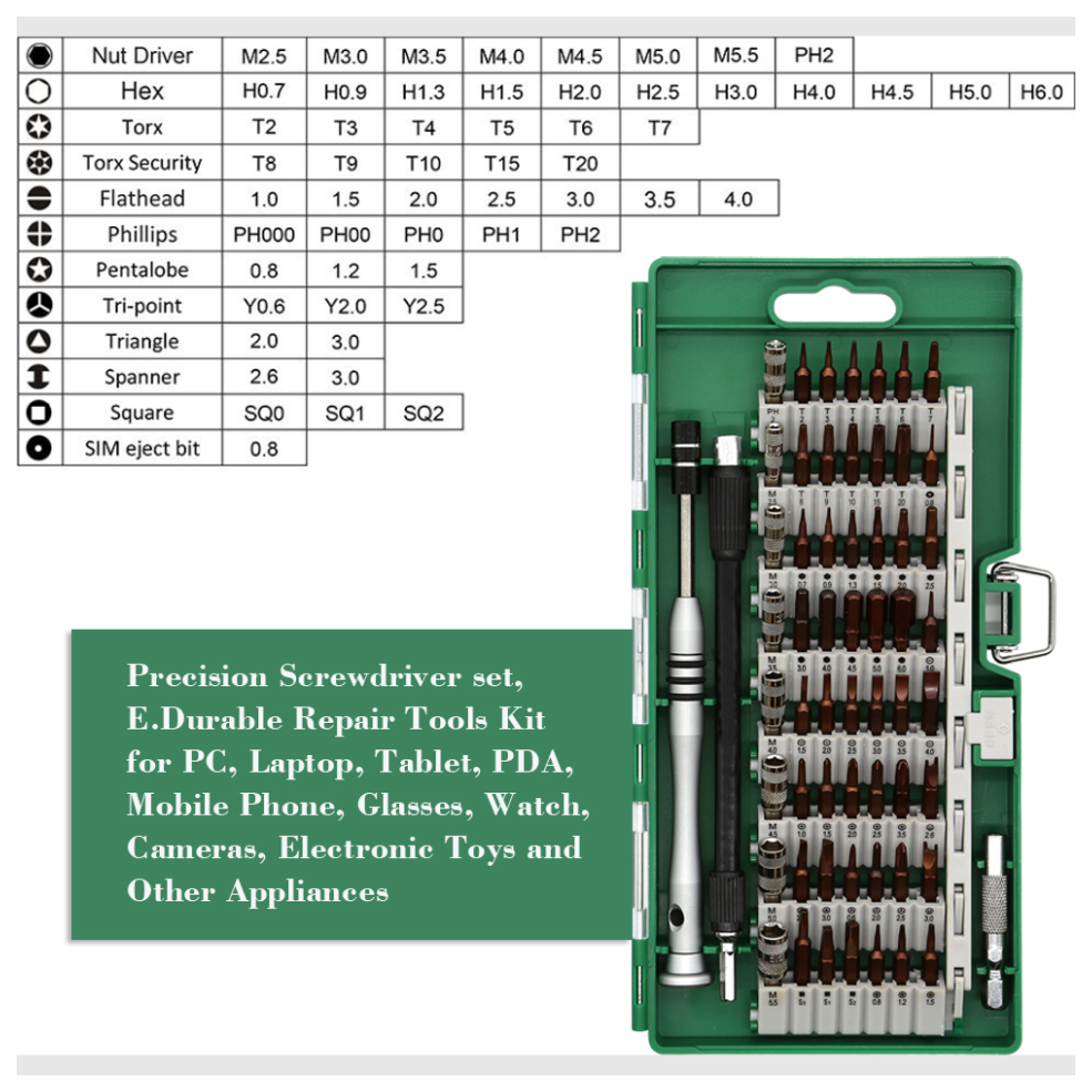 A large main feature product image of King'sdun 60 in 1 Multifunctional Screwdriver Kit