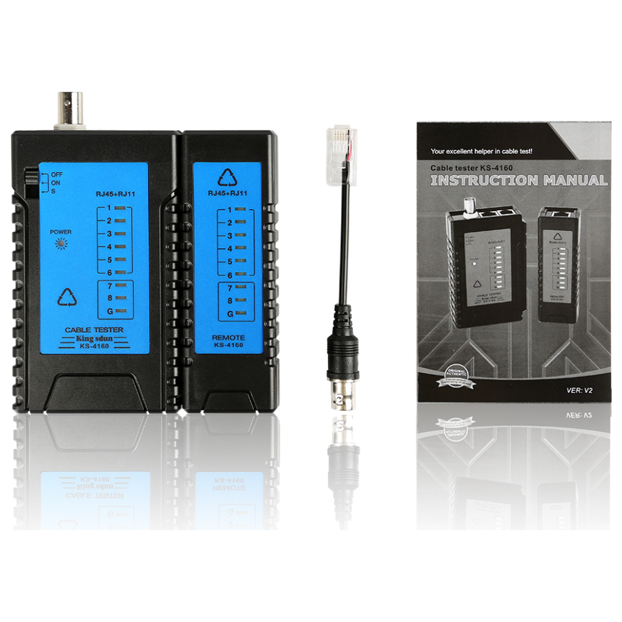 A large main feature product image of King'sdun RJ45 Cat6 LAN Cable Tester Set