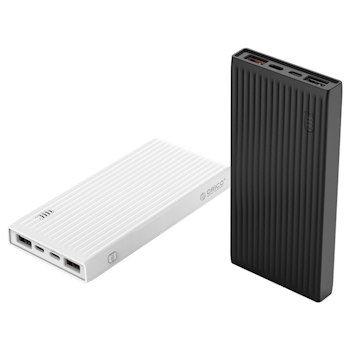 Product image of ORICO 10000mAh USB-A Type-C & Micro B Smart Power Bank - White - Click for product page of ORICO 10000mAh USB-A Type-C & Micro B Smart Power Bank - White