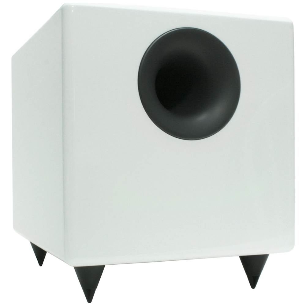 A large main feature product image of Audioengine S8 - Powered Subwoofer (Gloss White)