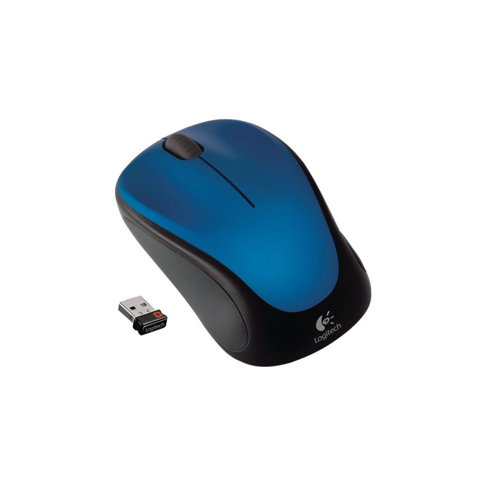 A large main feature product image of Logitech M235 Wireless Mouse Blue