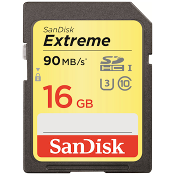 Product image of SanDisk Extreme 16GB UHS-I Class 10 SDHC Card - Click for product page of SanDisk Extreme 16GB UHS-I Class 10 SDHC Card