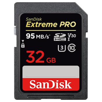 Product image of SanDisk Extreme Pro 32GB U3 UHS-I SDHC Card - Click for product page of SanDisk Extreme Pro 32GB U3 UHS-I SDHC Card