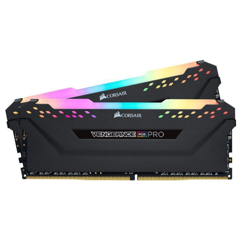 A large main feature product image of Corsair 32GB Kit (2x16GB) DDR4 Vengeance RGB Pro C16 2666MHz - Black