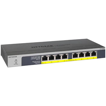 Product image of Netgear GS108PP ProSAFE 8 port POE/POE+ Gigabit Ethernet Unmanaged Switch  - Click for product page of Netgear GS108PP ProSAFE 8 port POE/POE+ Gigabit Ethernet Unmanaged Switch 