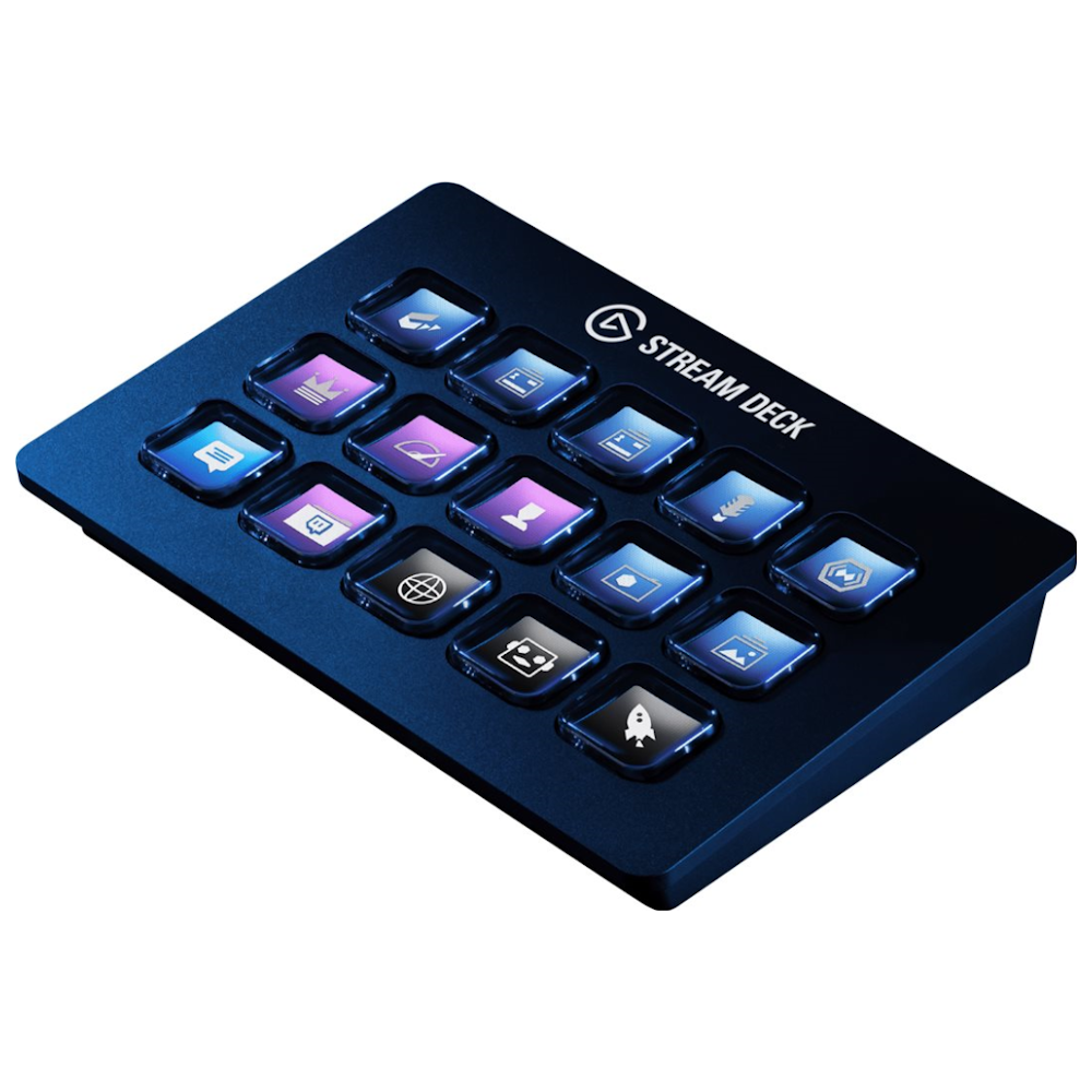 A large main feature product image of Elgato Stream Deck