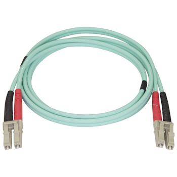 Product image of Startech 1m Aqua OM4 Duplex Multimode Fiber Optic Cable - Click for product page of Startech 1m Aqua OM4 Duplex Multimode Fiber Optic Cable