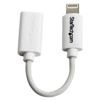 Product image of Startech microUSB to Lightning Adapter - White - Click for product page of Startech microUSB to Lightning Adapter - White