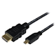A small tile product image of Startech 2m High Speed HDMI Cable with Ethernet HDMI to HDMI Micro