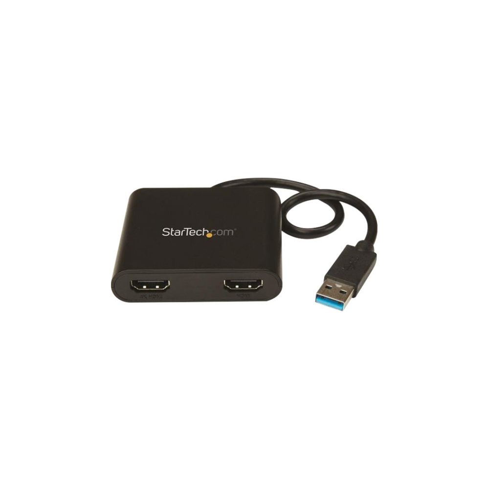 A large main feature product image of Startech USB 3.0 to Dual HDMI Adapter - HDMI USB Adapter - USB HDMI