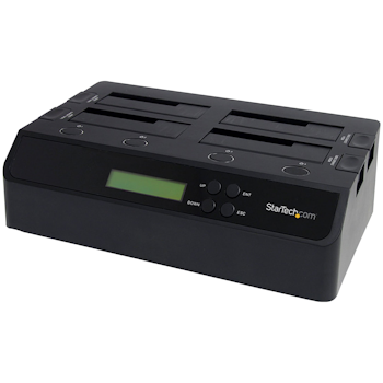 Product image of Startech 4 Bay USB 3.0 eSATA to SATA 1:3 Hard Drive Duplicator Dock - Click for product page of Startech 4 Bay USB 3.0 eSATA to SATA 1:3 Hard Drive Duplicator Dock