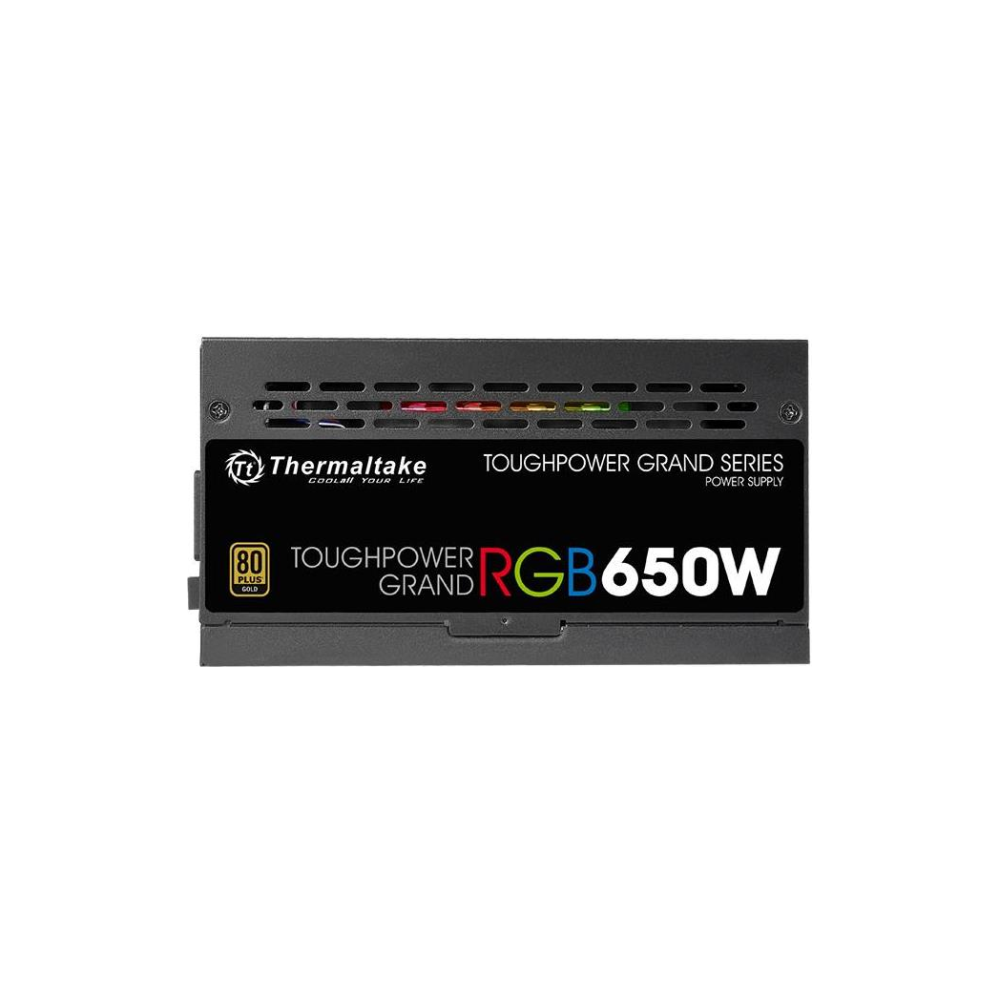A large main feature product image of Thermaltake Toughpower Grand RGB - 650W 80PLUS Gold ATX Modular PSU