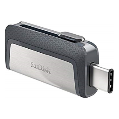 A large main feature product image of SanDisk Ultra Dual Drive 128GB USB 3.1 Gen 1 Type-C/A Flash Drive