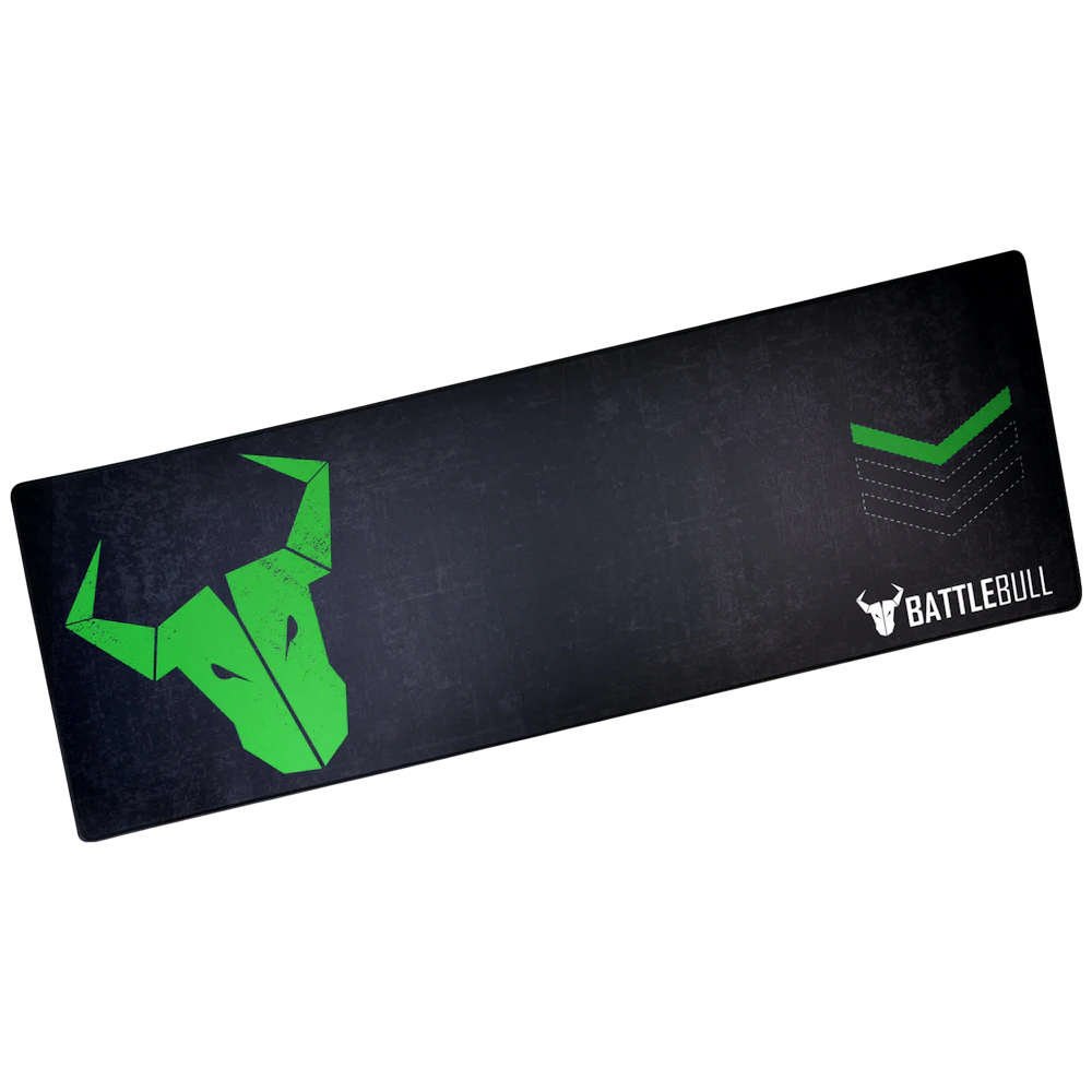 A large main feature product image of BattleBull Grazed Extended Mousepad - Green/Black