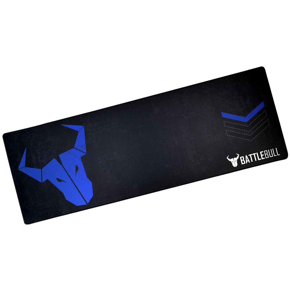 A large main feature product image of BattleBull Grazed Extended Mousepad - Blue/Black