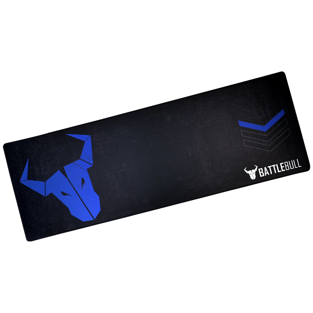 A large main feature product image of BattleBull Grazed Extended Mousepad - Blue/Black