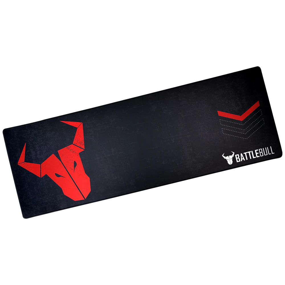 BattleBull Grazed Extended Mousepad - Red/Black