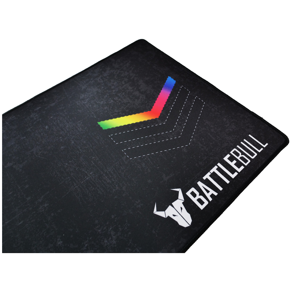 A large main feature product image of BattleBull Grazed Extended Mousemat - Multi/Black