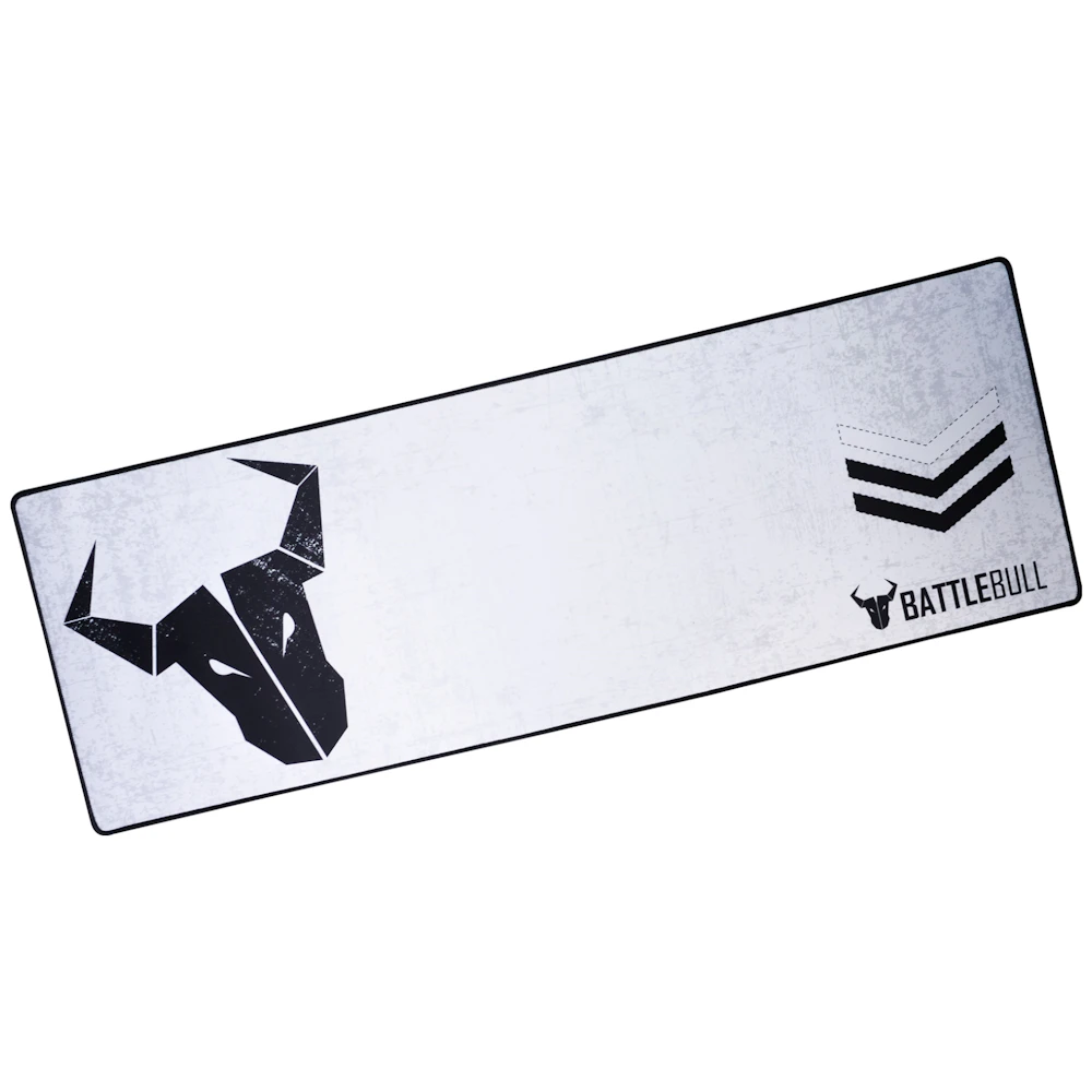 BattleBull Grazed Extended Mousepad - White/Black