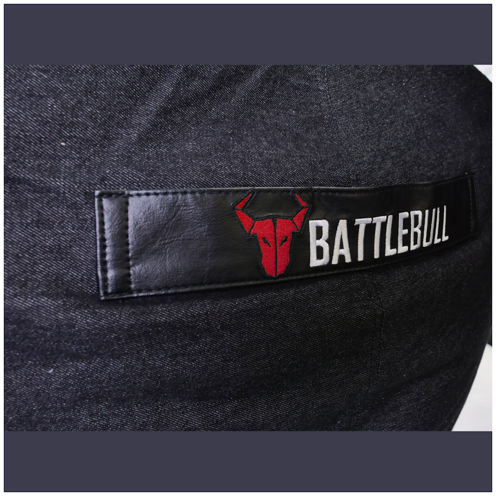 A large main feature product image of BattleBull Bunker Black/Red Bean Bag