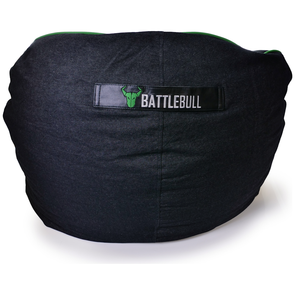 A large main feature product image of BattleBull Bunker Black/Green Bean Bag
