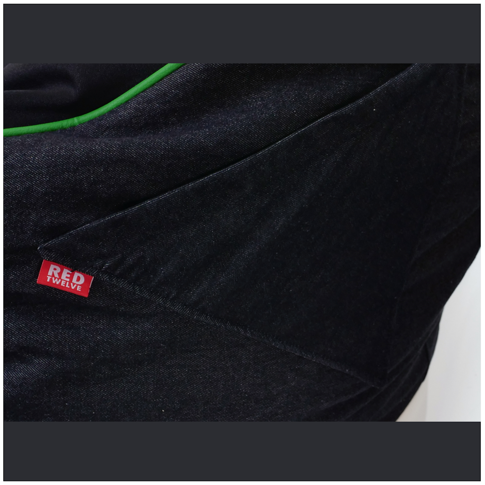 A large main feature product image of BattleBull Bunker Black/Green Bean Bag