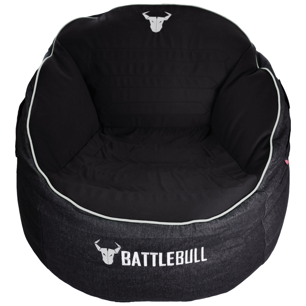 A large main feature product image of BattleBull Bunker Black/White Bean Bag