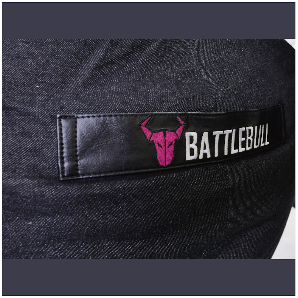 A large main feature product image of BattleBull Bunker Black/Pink Bean Bag