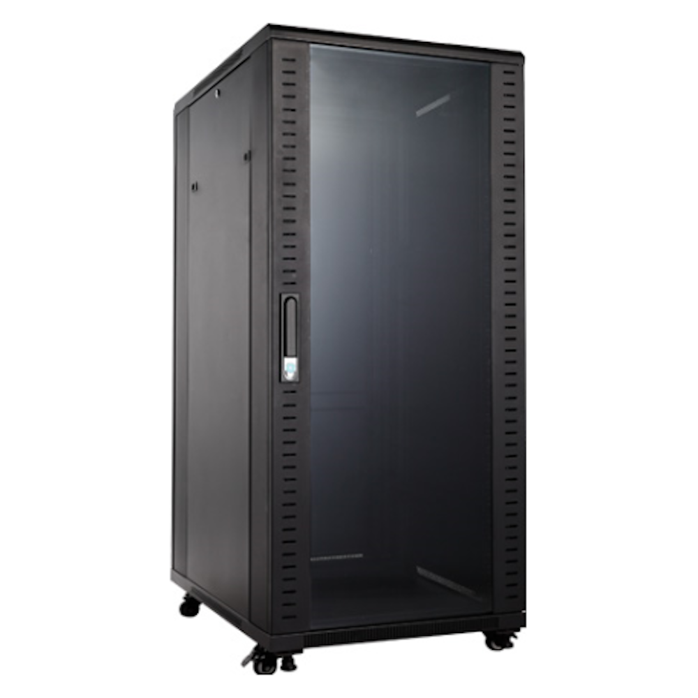 A large main feature product image of Hypertec Floor Mount 19" Enclosed 18RU (600W X 600D X 988H) Server Cabinet